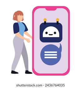 diseño de ilustración de servicio de información de chatbot