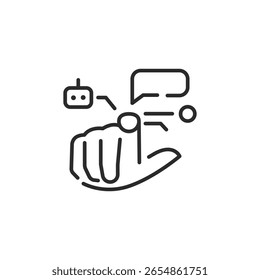Chatbot Interaction icon. Simple Chatbot Interaction icon for social media, app and web design. Vector illustration