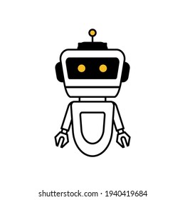Chatbot line black icon. Personal voice assistance. Smart speaker artificial intelligence. Sign for web page, mobile app, button, logo. Vector illustration on white background.