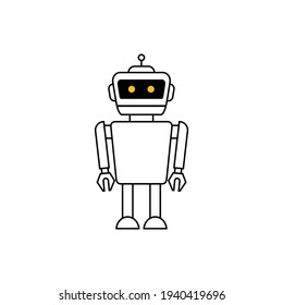 Chatbot-Linie schwarzes Symbol. Persönliche Sprachunterstützung. Intelligente Lautsprecher, künstliche Intelligenz. Melden Sie sich für Web-Seite, mobile App, Button, Logo. Vektorgrafik auf weißem Hintergrund.