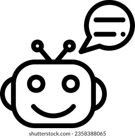 chatbot line icon illustration vector