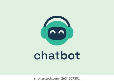 Chatbot Mascot Logo, Ai bot Logo, Tech Logo, AI robot technology, chatbot, futuristic, digital assistant icon, cyber tech mascot, minimal robot design, virtual helper icon, machine learning