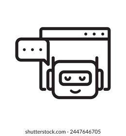 icono de ilustración del servicio de mensajes de chatbot