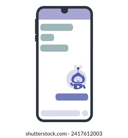 Chatbot or messenger dialog boxes with empty text fields. Flat design for customer support.