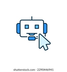 Chatbot with Mouse Cursor vector concept colored icon or design element