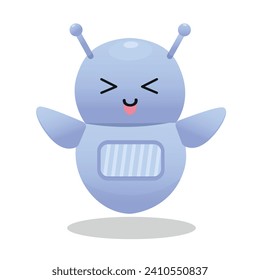  Chatbot for online communication in your browser or applications.Vector mascot on white background