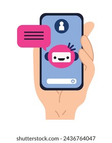 Chatbot Online interaktives Illustrationsdesign