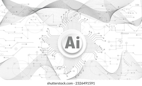 Chatbot OpenAi and line technology network background. Smart AI or Artificial Intelligence vector illustration using Chatbot.Digital technology and Abstract background concept.