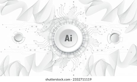 Chatbot OpenAi and line technology network background. Smart AI or Artificial Intelligence vector illustration using Chatbot.Digital technology and Abstract background concept.