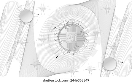 Chatbot OpenAi and line technology network background. Smart AI or Artificial Intelligence vector illustration using Chatbot.Digital technology.