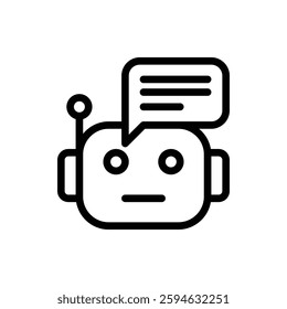 Chatbot Outline Icon. Chatbot Icon