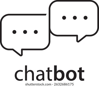 Ícone de estrutura de tópicos do Chatbot. Ícone de vetor do Chatbot