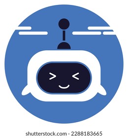 Bot de charla. Asesor de Robo . Robot de chat como asistente. Concepto de avatar del asesor digital para ayudar al cliente. Icono del vector.