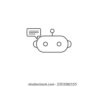 Chatbot, robot, app icon. Vector illustration.