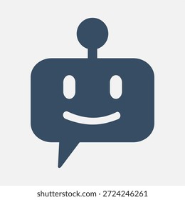 Icono de chat de asistente de robot de chatbot