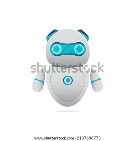 Chatbot robot icon sign in realistic style. Support service concept. Vector illustration isolated on white background.