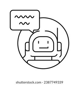 chatbot robot line icon vector. chatbot robot sign. isolated contour symbol black illustration