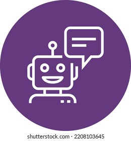 Chatbot Robot On-Line Conversation Outline Icon