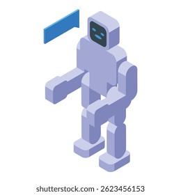 robô Chatbot falando, conversando, demonstrando comunicação de inteligência artificial