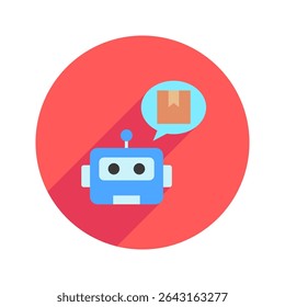 Chatbot color redondeado, mini icono de ilustración. uso para concepto moderno, impresión, interfaz de usuario, kit de UX, Web y desarrollo de App. Vector relacionado con la oferta de productos, marketing, negocios.