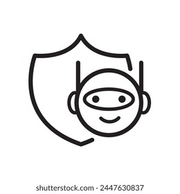chatbot security service isolated icon