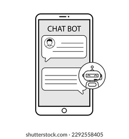 Mensaje de Chatbot en un smartphone