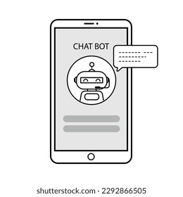 Chatbot sending message on smartphone