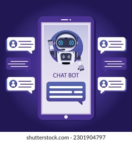 Mensaje de Chatbot en un smartphone