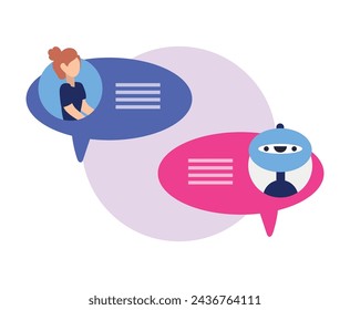 chatbot service customer illustration design