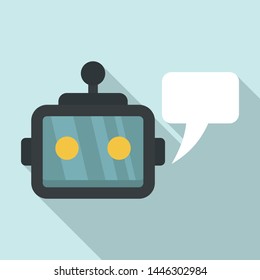 Chatbot service icon. Flat illustration of chatbot service vector icon for web design