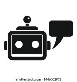 Chatbot service icon. Simple illustration of chatbot service vector icon for web design isolated on white background