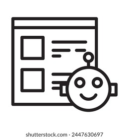 Chatbot-Dienstmeldungssymbol Isoliertes Design
