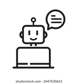 icono aislado virtual del servicio chatbot