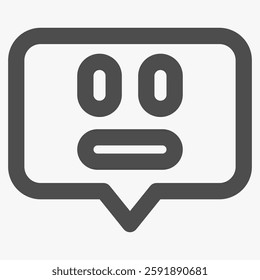 chatbot, simple customer service icon