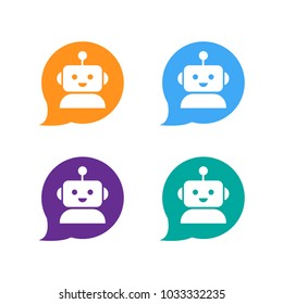 Chatbot, simple design for logo or icon, vector, illustration, isolate on white background.