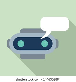 Chatbot sms icon. Flat illustration of chatbot sms vector icon for web design