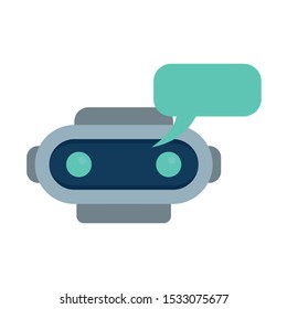Chatbot sms icon. Flat illustration of chatbot sms vector icon for web design