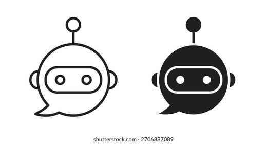 Coleção de ícones de balão de fala do Chatbot. ícones simples modernos para a Web