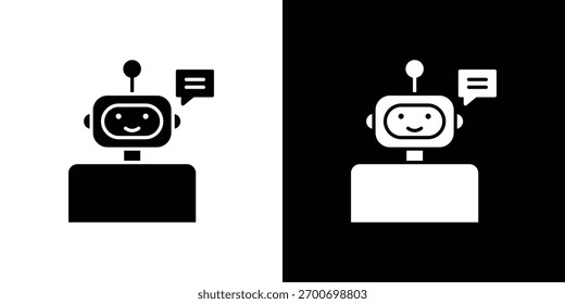 Chatbot speech bubble icon design concept. vector flat icons