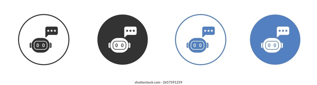 Chatbot Sprache Blase Symbol Logo Grafik Designs