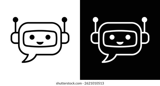 Chatbot speech bubble icon vector for web, and mobile app