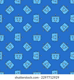 Chatbot Speech Bubble vector concept creative colored seamless pattern