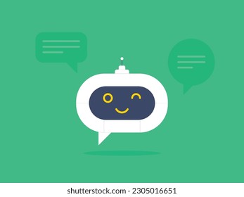 Chatbot Talking AI Conversation vector illustration