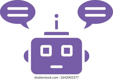 Chatbot vector icon. Can be used for printing, mobile and web applications.
