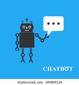 Chatbot vector illustration, chat bot or chatterbot