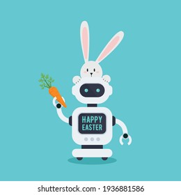 Chatbot in vector illustration. Future machine robot. Flat style design