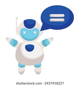 chatbot virtual assistant isolated illustration