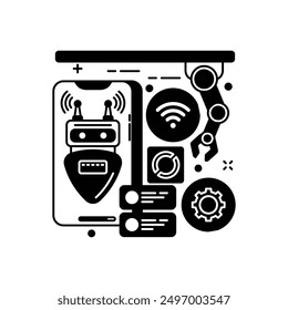 Chatbots-Symbol, Vektorgrafik