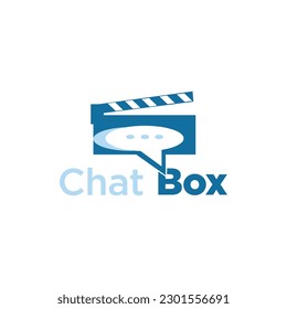 Símbolo plano de diseño de icono de logotipo de estilo ChatBox