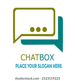 CHATBOX VEKTOR PLATZIEREN SIE IHREN SLOGAN HIER